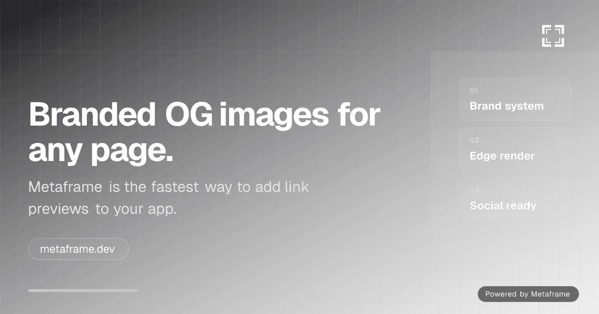 Metaframe generated OG preview